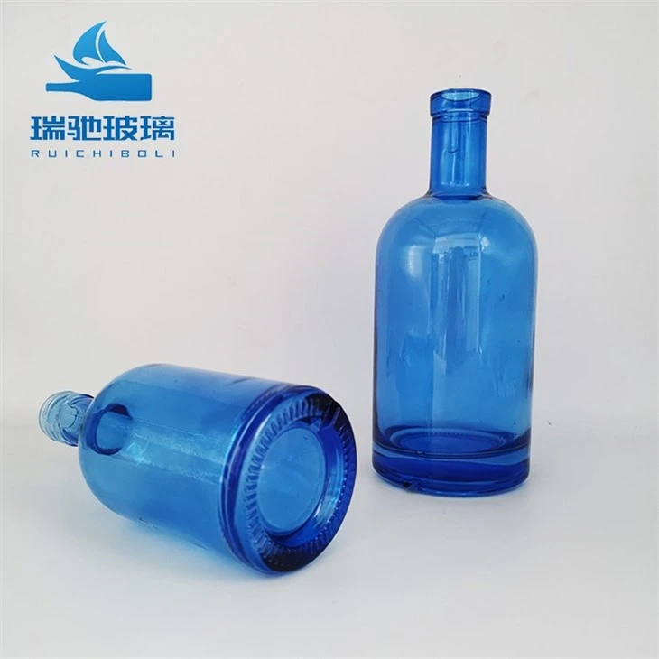 500ml Blue Glass Wine Bottles