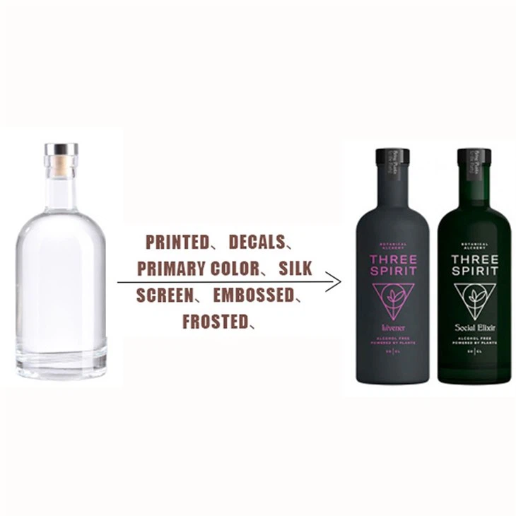 Crystal White Vodka Glass Bottles